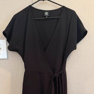 Bobeau - Black Crepe Wrap Dress